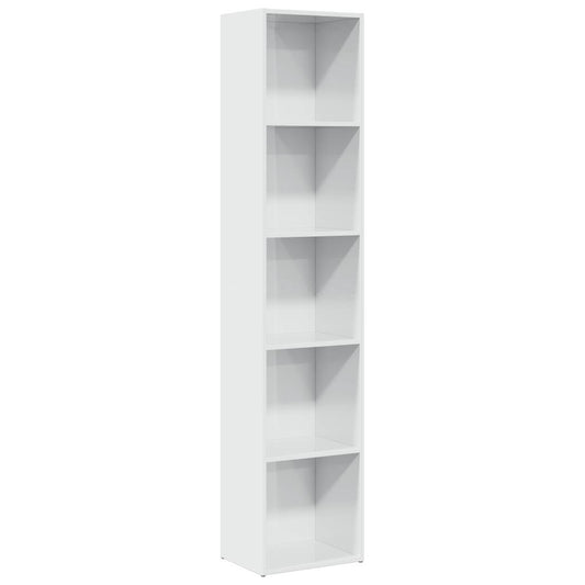 vidaXL Βιβλιοθήκη Γυαλιστερό Λευκό 40 x 30 x 189 εκ. από Επεξ.Ξύλο