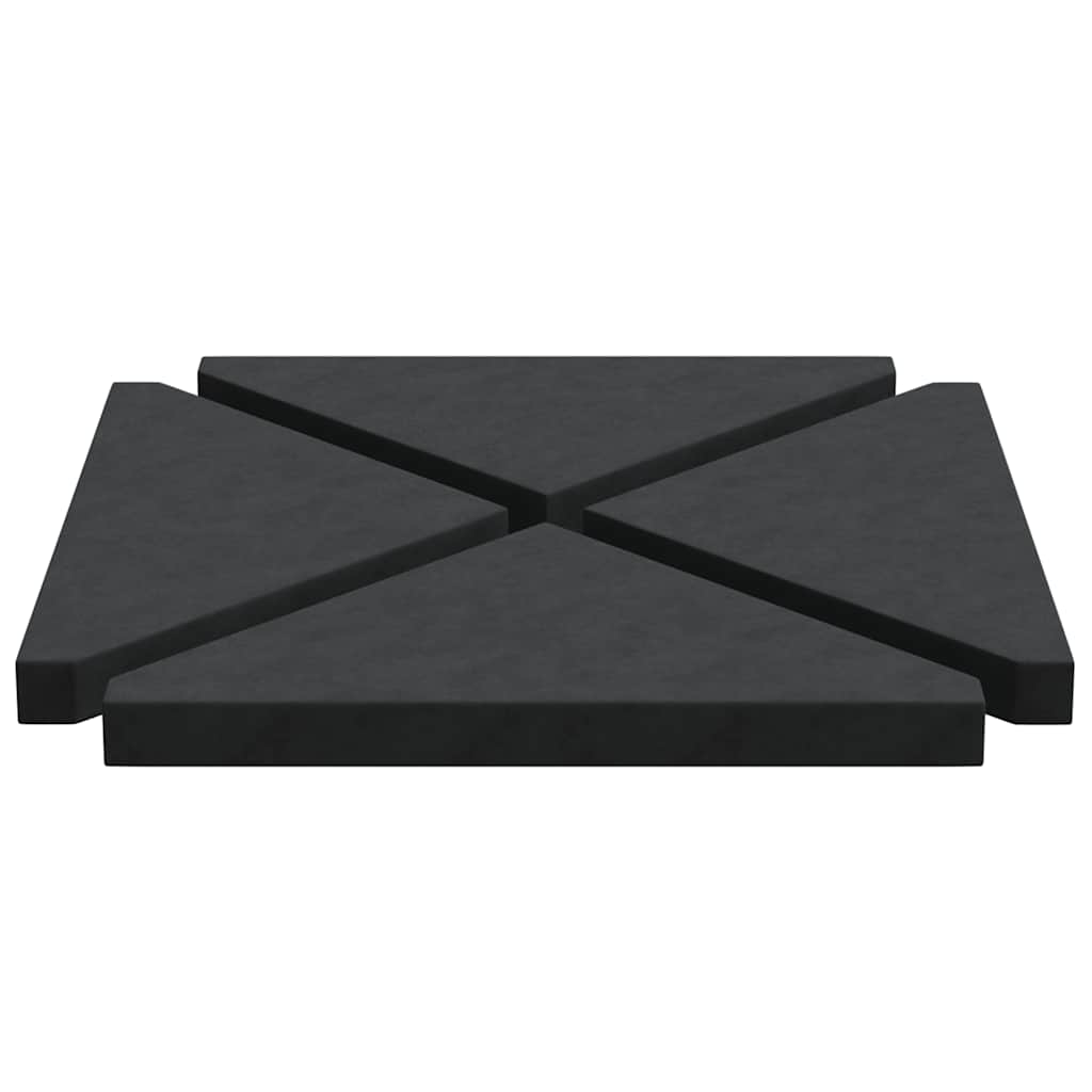 vidaXL Πλάκες βαρών ομπρέλας 4 τεμάχια Μαύρος γρανίτης τριγωνικός 14kg