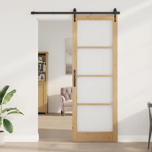 vidaXL Εσωτερική Πόρτα με Γυαλί "ORKDAL" 83x232x4 εκ. Στερεό Ξύλο Πεύκου