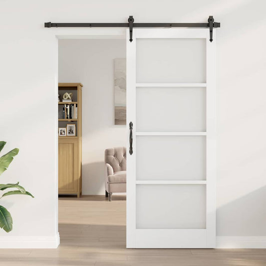vidaXL Εσωτερική Πόρτα με Γυαλί 'ORKDAL' Λευκή 86x211x4 εκ.