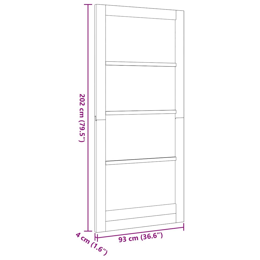 vidaXL Εσωτερική Πόρτα ORKDAL Λευκό Πρωτότυπο 93 x 202 cm