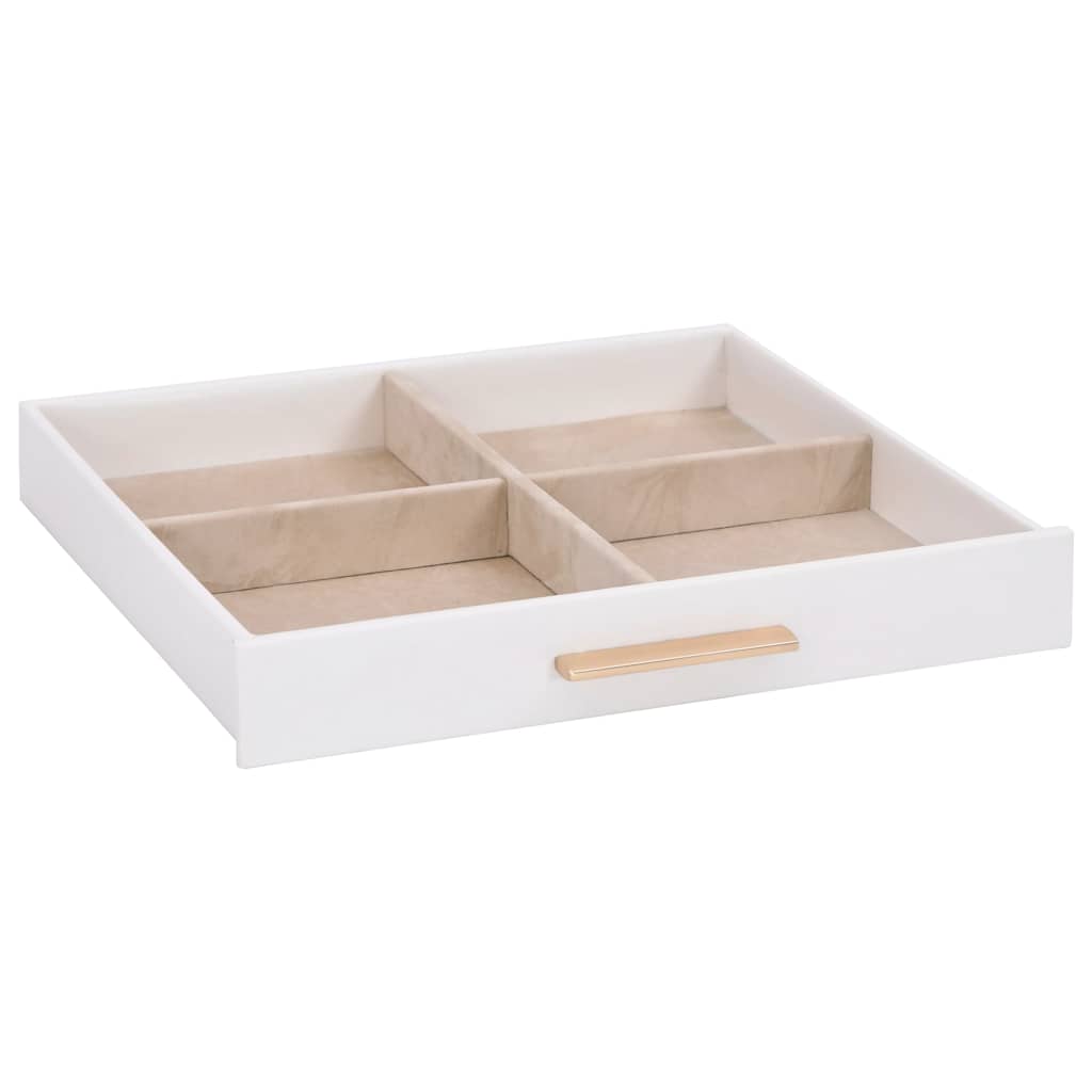 vidaXL Κουτί Κοσμημάτων 3 Επιπέδων Λευκό 23x20,5x14 εκ.