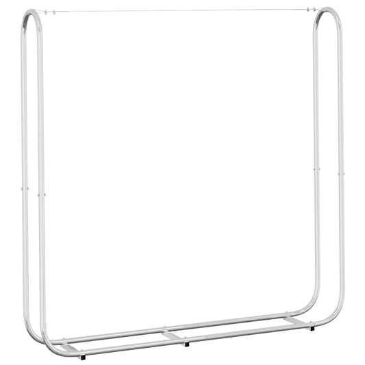 vidaXL Ράφι Καυσόξυλων 150x25x150 εκ. Γαλβανιζέ Ατσάλι