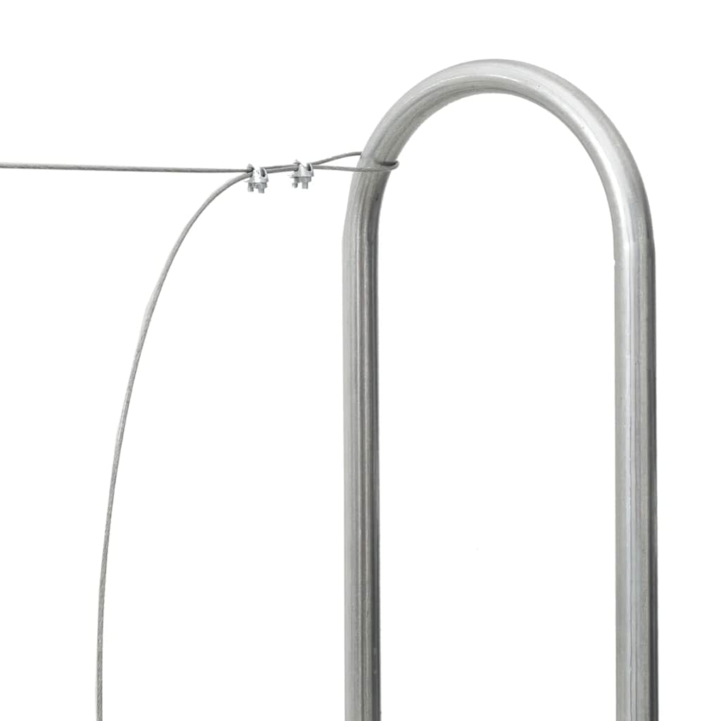 vidaXL Ράφι Καυσόξυλων 300x25x150 εκ. Γαλβανιζέ Ατσάλι