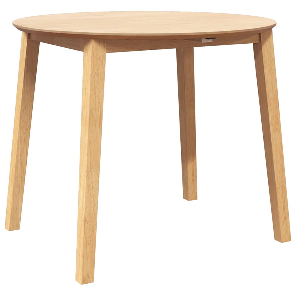 vidaXL Τραπέζι τραπεζαρίας φυσικό μασίφ ξύλο καουτσούκ