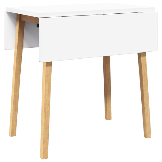 vidaXL Τραπέζι τραπεζαρίας φυσικό μασίφ ξύλο καουτσούκ