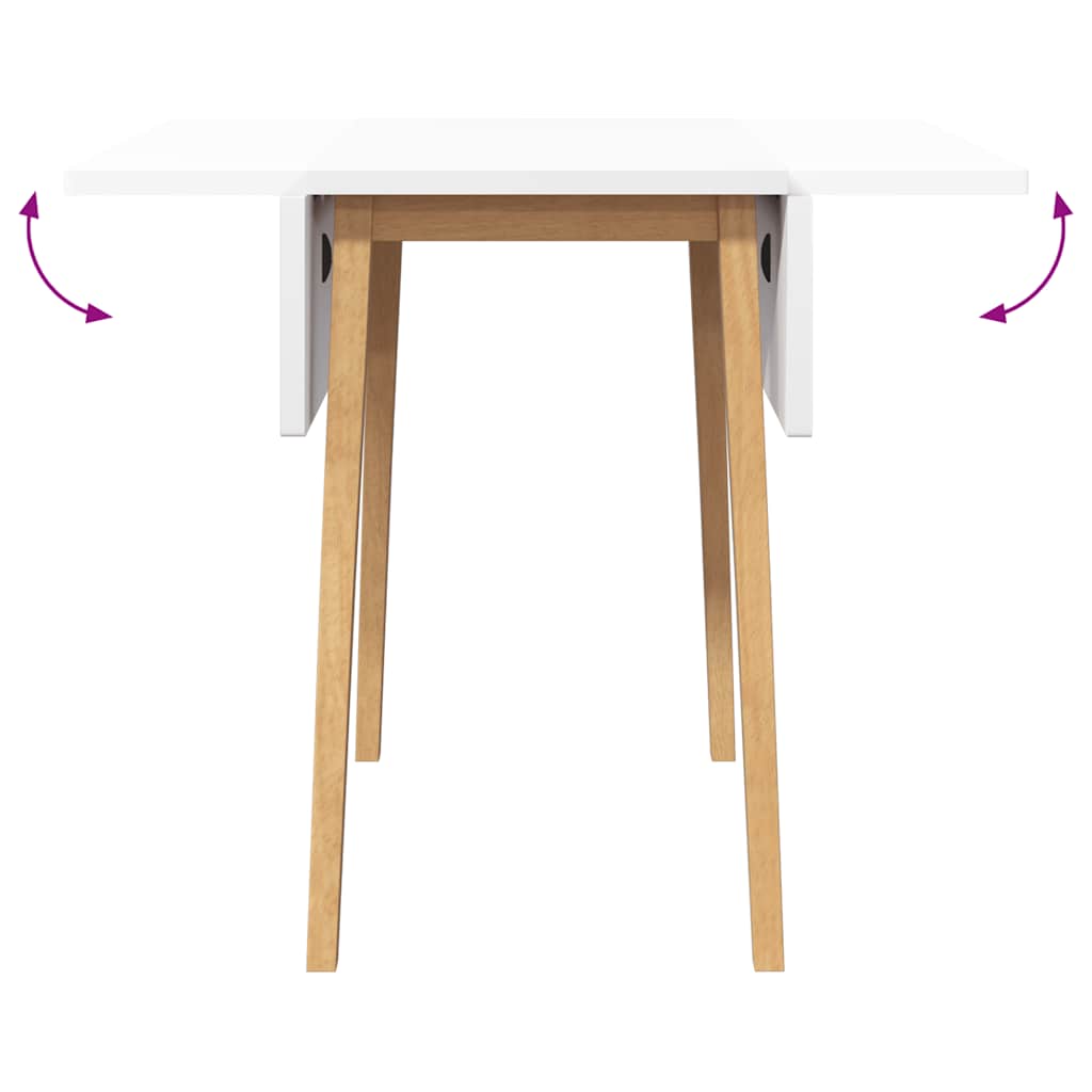 vidaXL Τραπέζι τραπεζαρίας φυσικό μασίφ ξύλο καουτσούκ