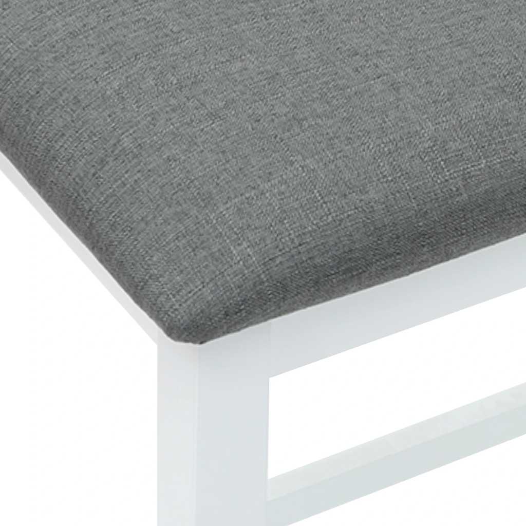 vidaXL Καρέκλες μπαρ με μαξιλάρια 2 τεμάχια Λευκό μασίφ ξύλο καουτσούκ