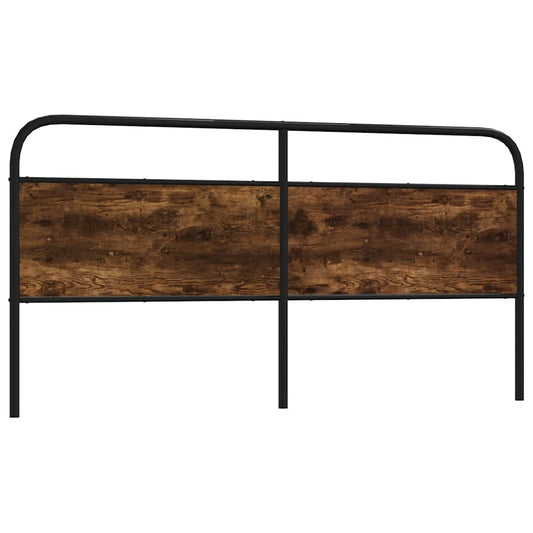 vidaXL Κεφαλάρι Καπνιστή Δρυς 190 εκ. Ατσάλινο/Επεξεργασμένο Ξύλο