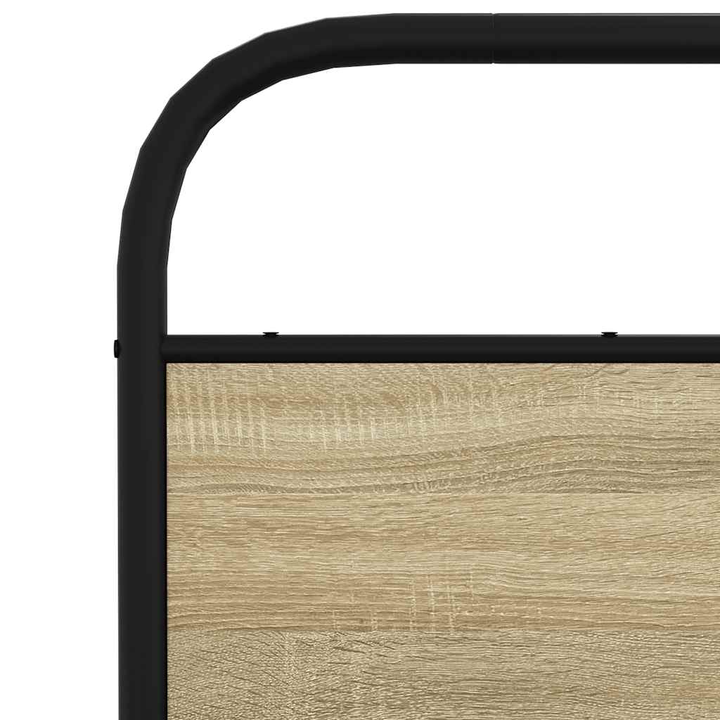 vidaXL Πλαίσιο Κρεβατιού Χωρ. Στρώμα Sonoma Δρυς 120x190 εκ. Επ. Ξύλο