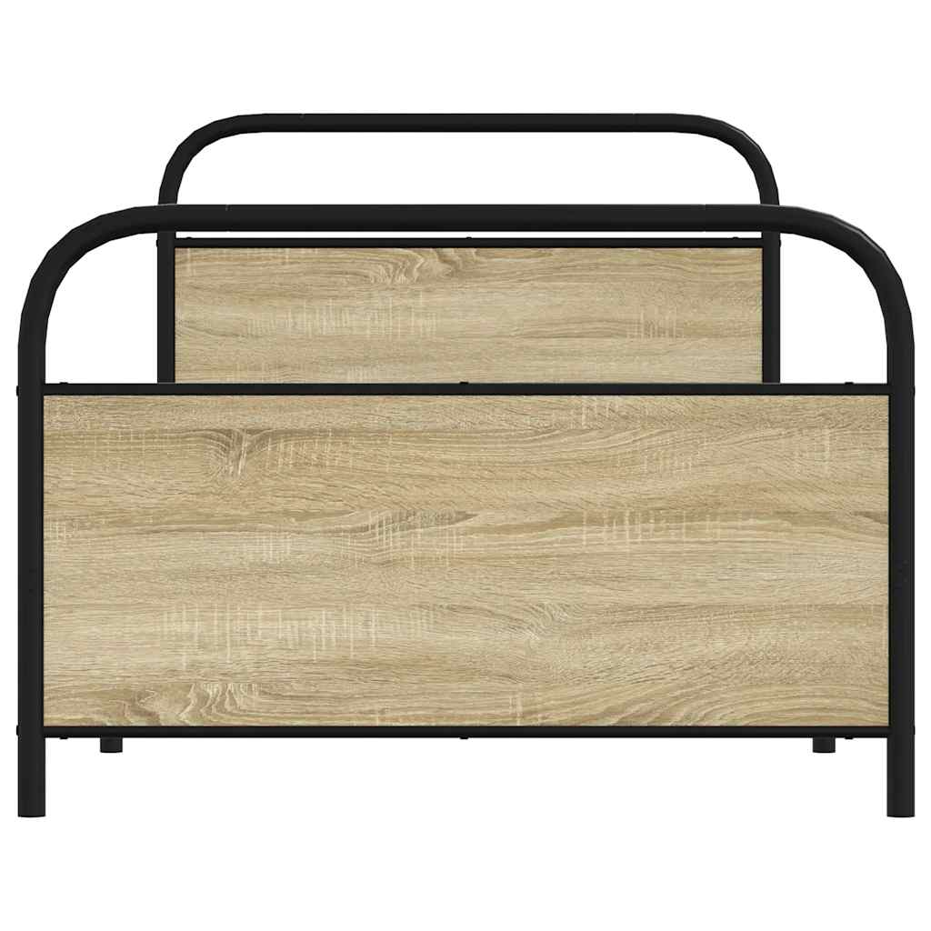 vidaXL Πλαίσιο Κρεβατιού Χωρ. Στρώμα Sonoma Δρυς 100x200εκ Επ. Ξύλο