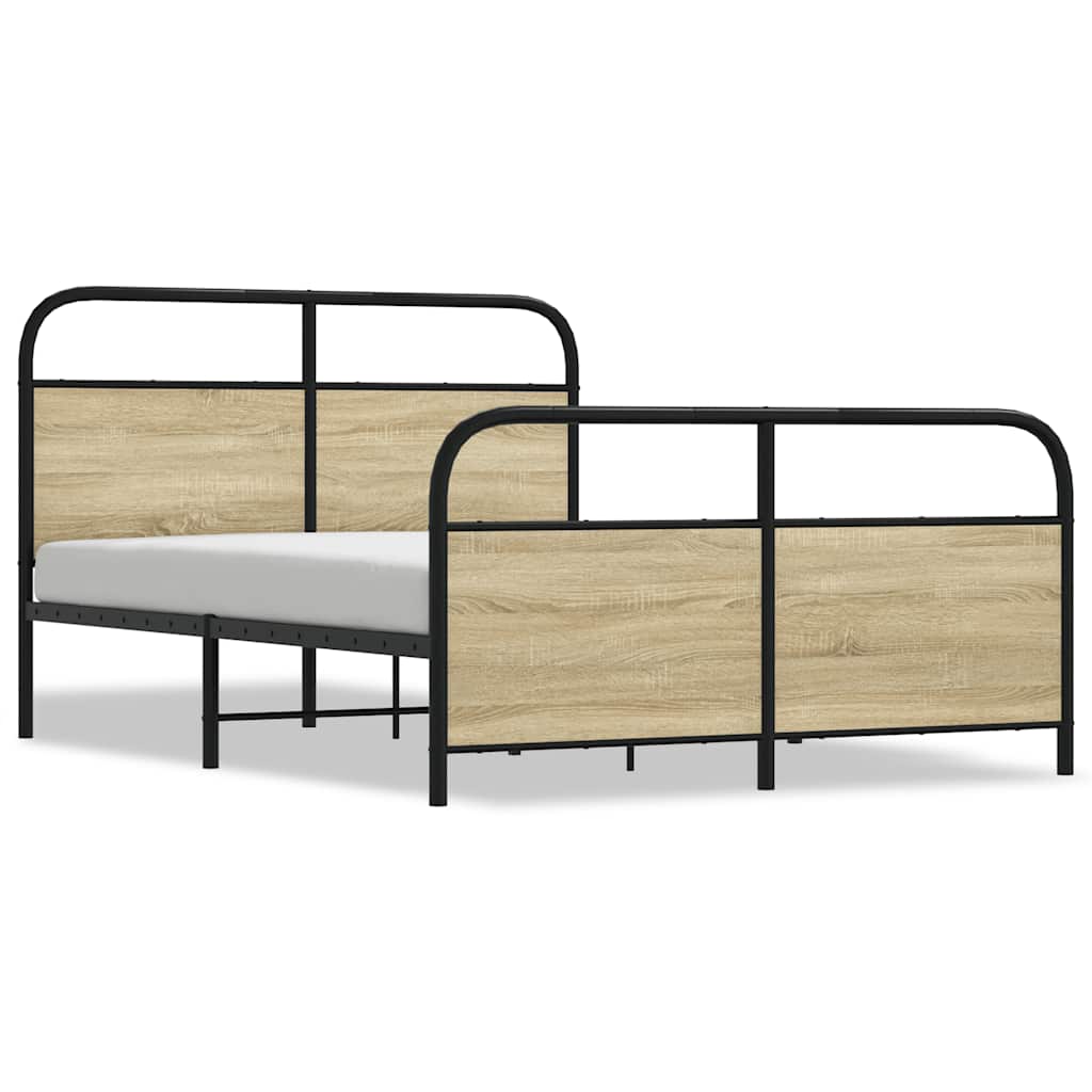 vidaXL Πλαίσιο Κρεβατιού Χωρ. Στρώμα Sonoma Δρυς 120x200εκ. Επ. Ξύλο