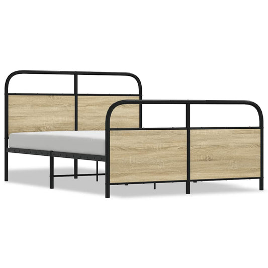 vidaXL Πλαίσιο Κρεβατιού Χωρ. Στρώμα Sonoma Δρυς 120x200εκ. Επ. Ξύλο