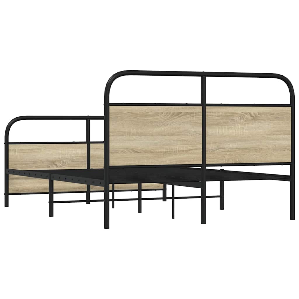 vidaXL Πλαίσιο Κρεβατιού Χωρ. Στρώμα Sonoma Δρυς 120x200εκ. Επ. Ξύλο