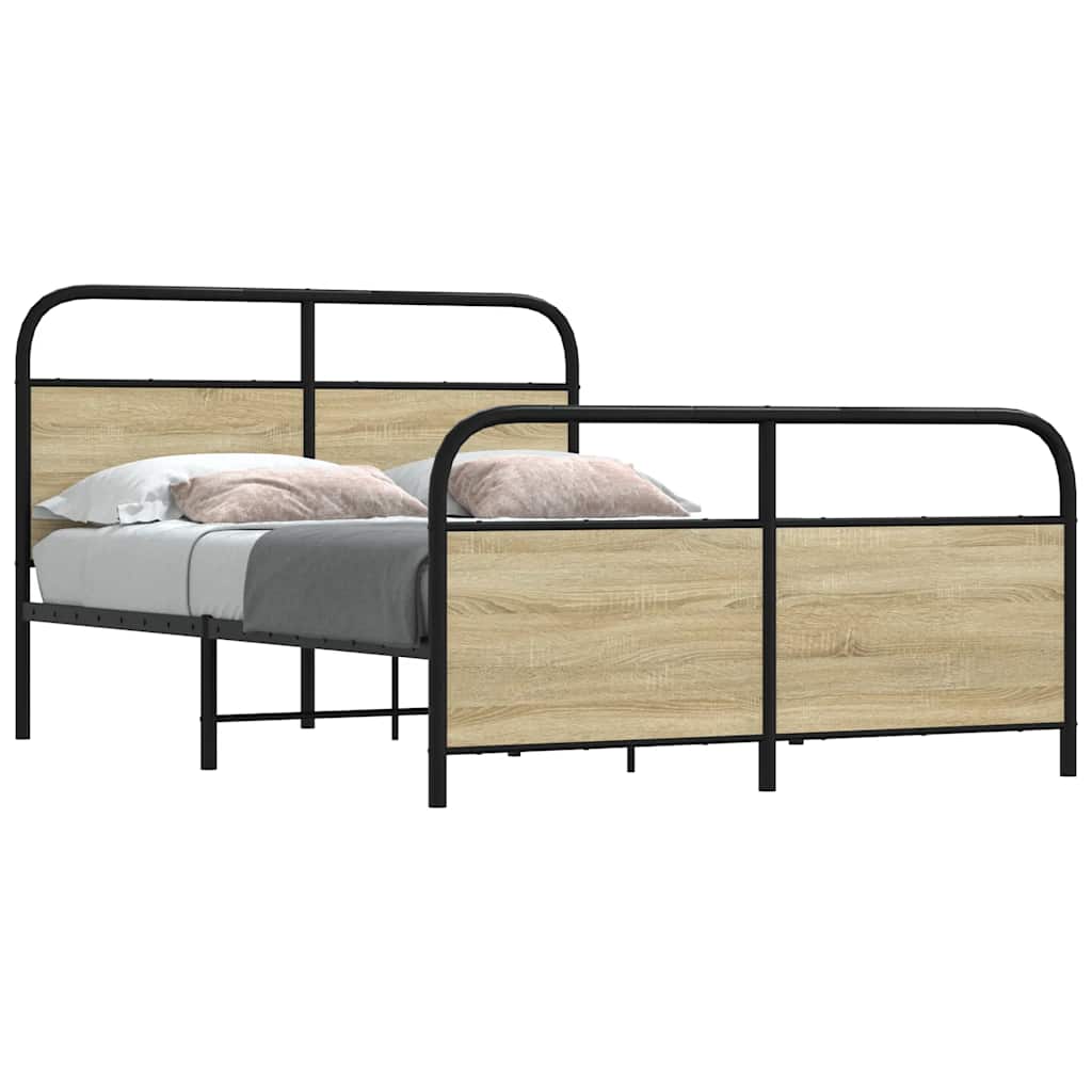vidaXL Πλαίσιο Κρεβατιού Χωρ. Στρώμα Sonoma Δρυς 120x200εκ. Επ. Ξύλο