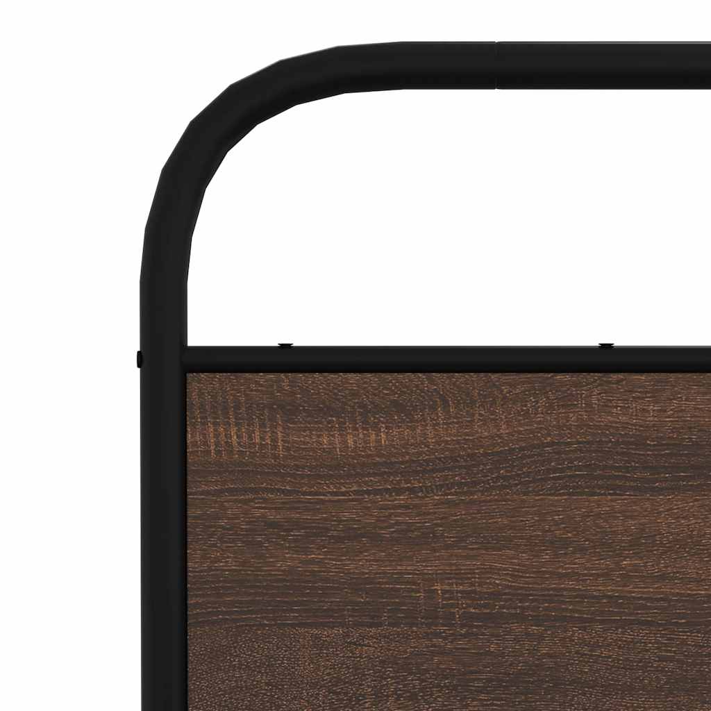 vidaXL Πλαίσιο Κρεβατιού Χωρ. Στρώμα Καφέ Δρυς 140x190 εκ. Επ. Ξύλο