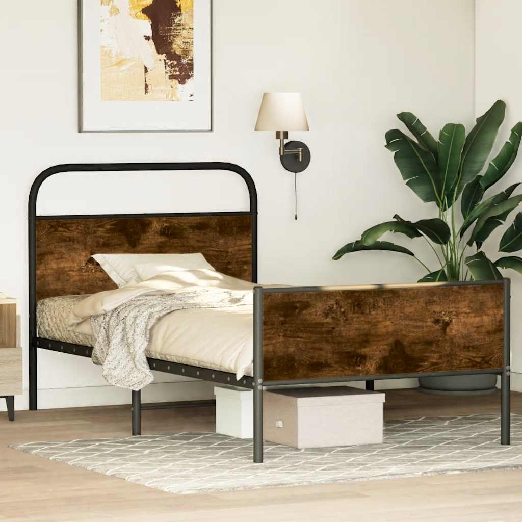 vidaXL Πλαίσιο Κρεβατιού Χωρ. Στρώμα Sonoma Δρυς 100x190 εκ Επ. Ξύλο