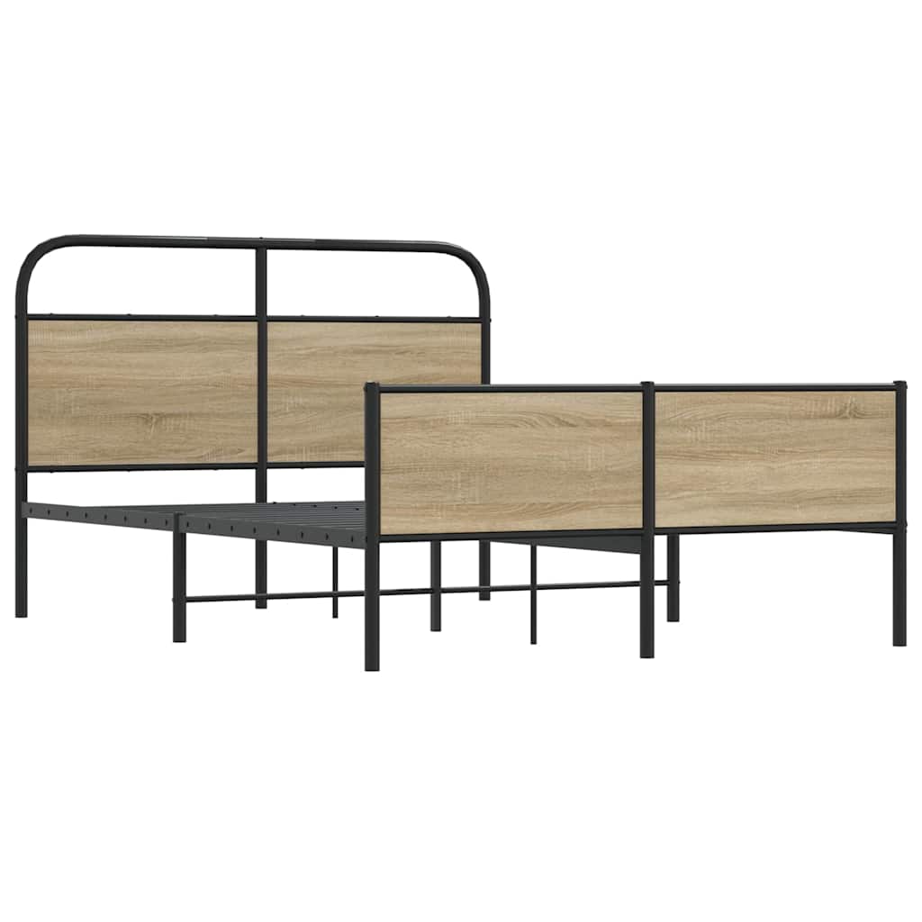 vidaXL Πλαίσιο Κρεβατιού Χωρ. Στρώμα Sonoma Δρυς 140x200εκ. Επ. Ξύλο