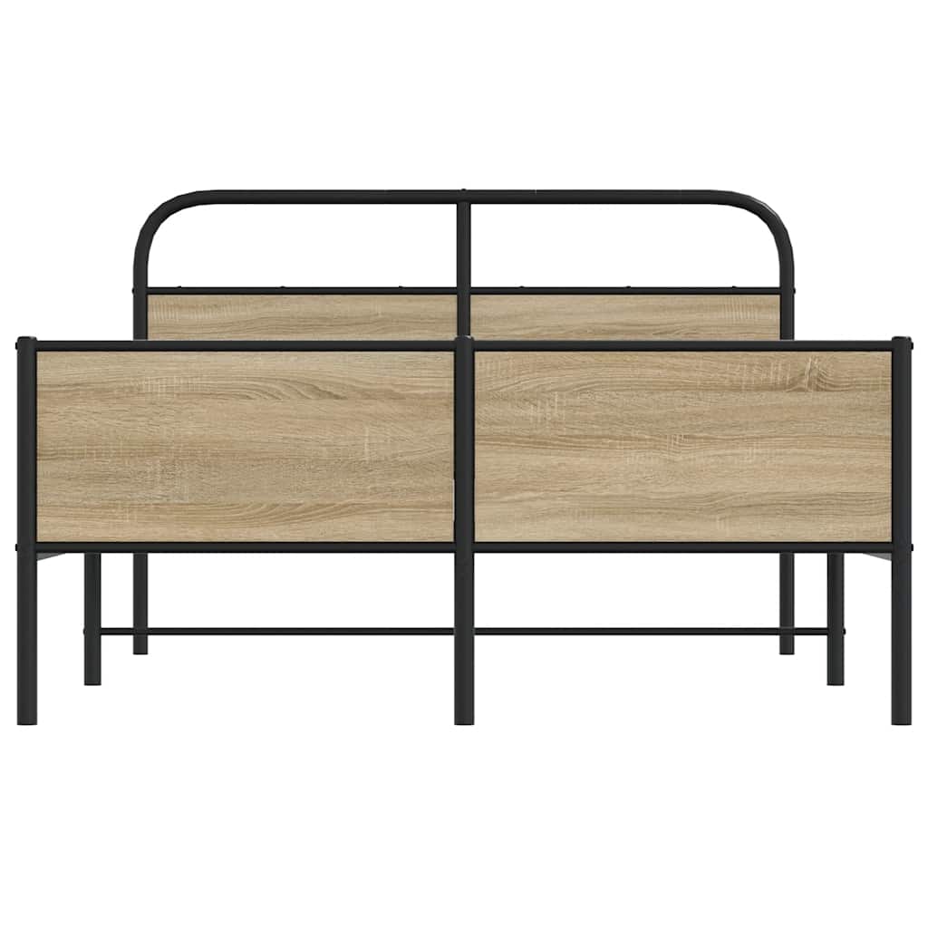 vidaXL Πλαίσιο Κρεβατιού Χωρ. Στρώμα Sonoma Δρυς 140x200εκ. Επ. Ξύλο