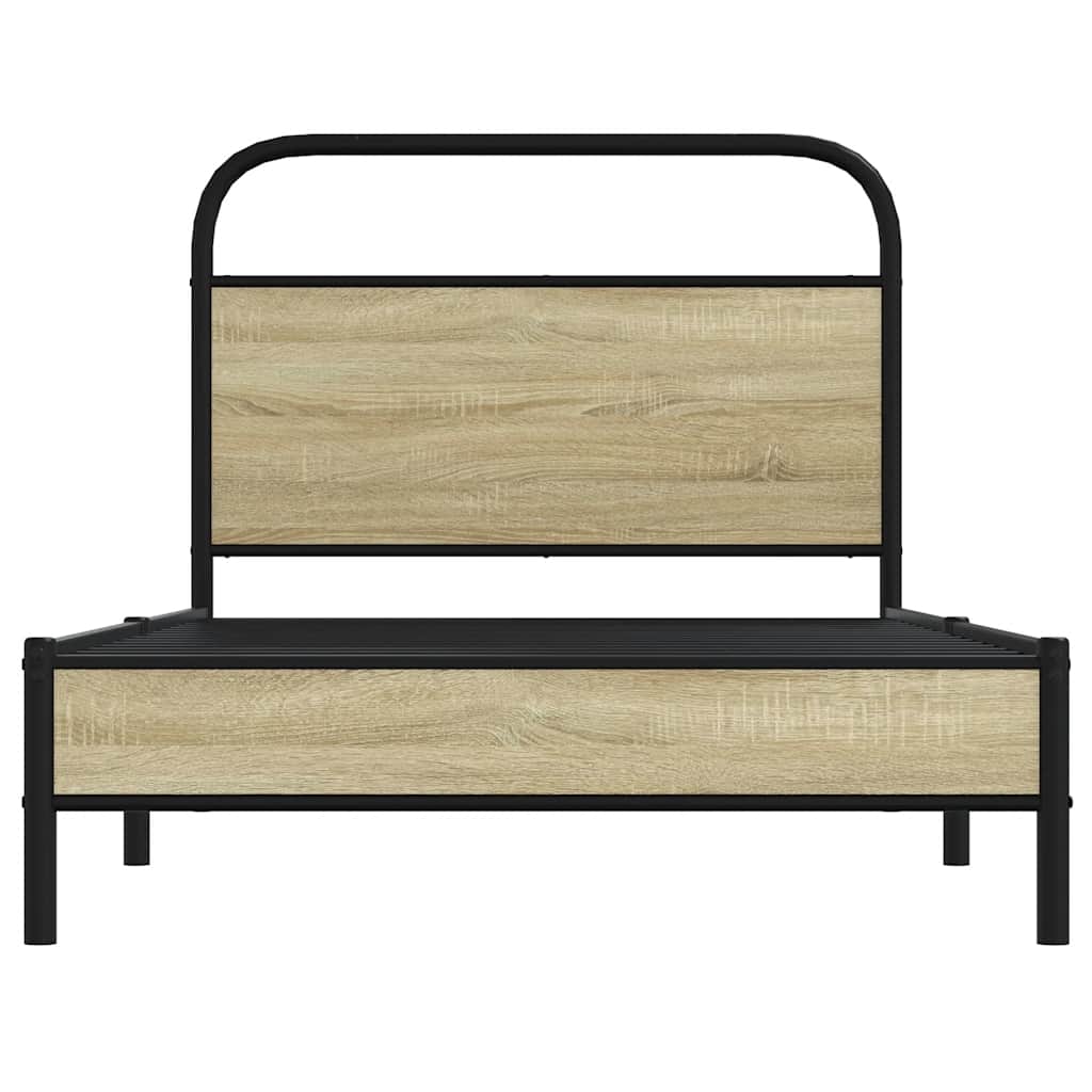 vidaXL Πλαίσιο Κρεβ. Χωρ. Στρώμα Sonoma Δρυς 90x200 εκ. Επεξ. Ξύλο