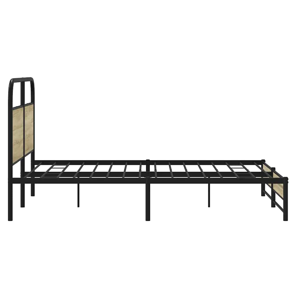 vidaXL Πλαίσιο Κρεβατιού Χωρ. Στρώμα Sonoma Δρυς 150x200εκ. Επ. Ξύλο