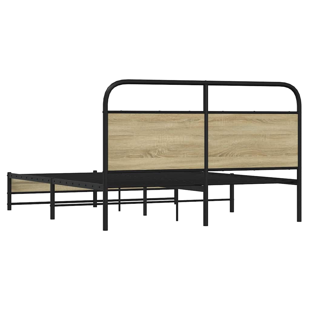 vidaXL Πλαίσιο Κρεβατιού Χωρ. Στρώμα Sonoma Δρυς 150x200εκ. Επ. Ξύλο