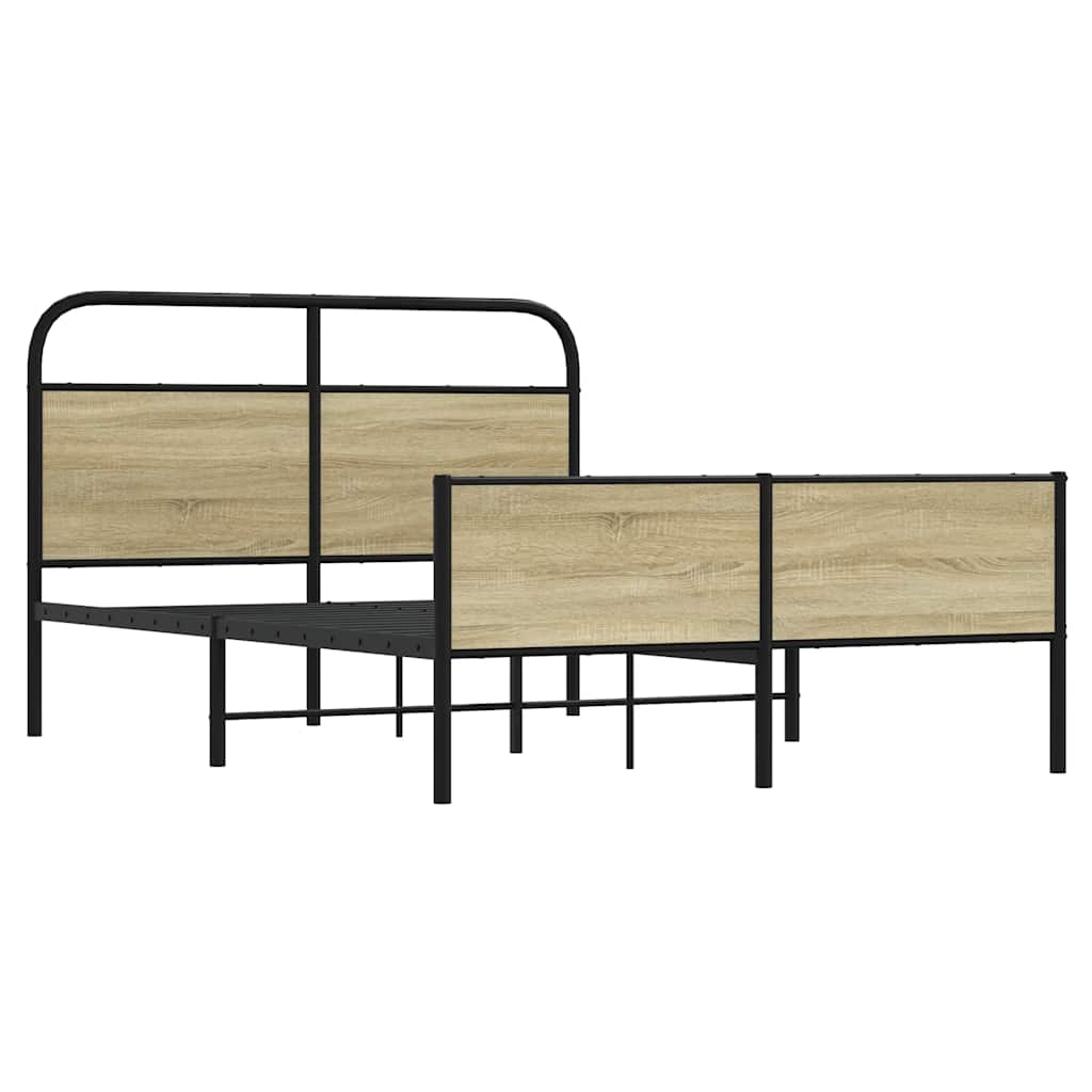 vidaXL Πλαίσιο Κρεβατιού Χωρ. Στρώμα Sonoma Δρυς 120x200εκ. Επ. Ξύλο