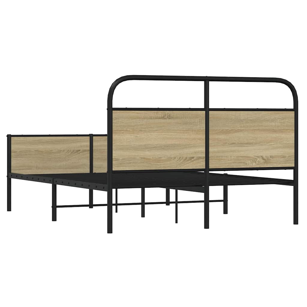 vidaXL Πλαίσιο Κρεβατιού Χωρ. Στρώμα Sonoma Δρυς 120x200εκ. Επ. Ξύλο