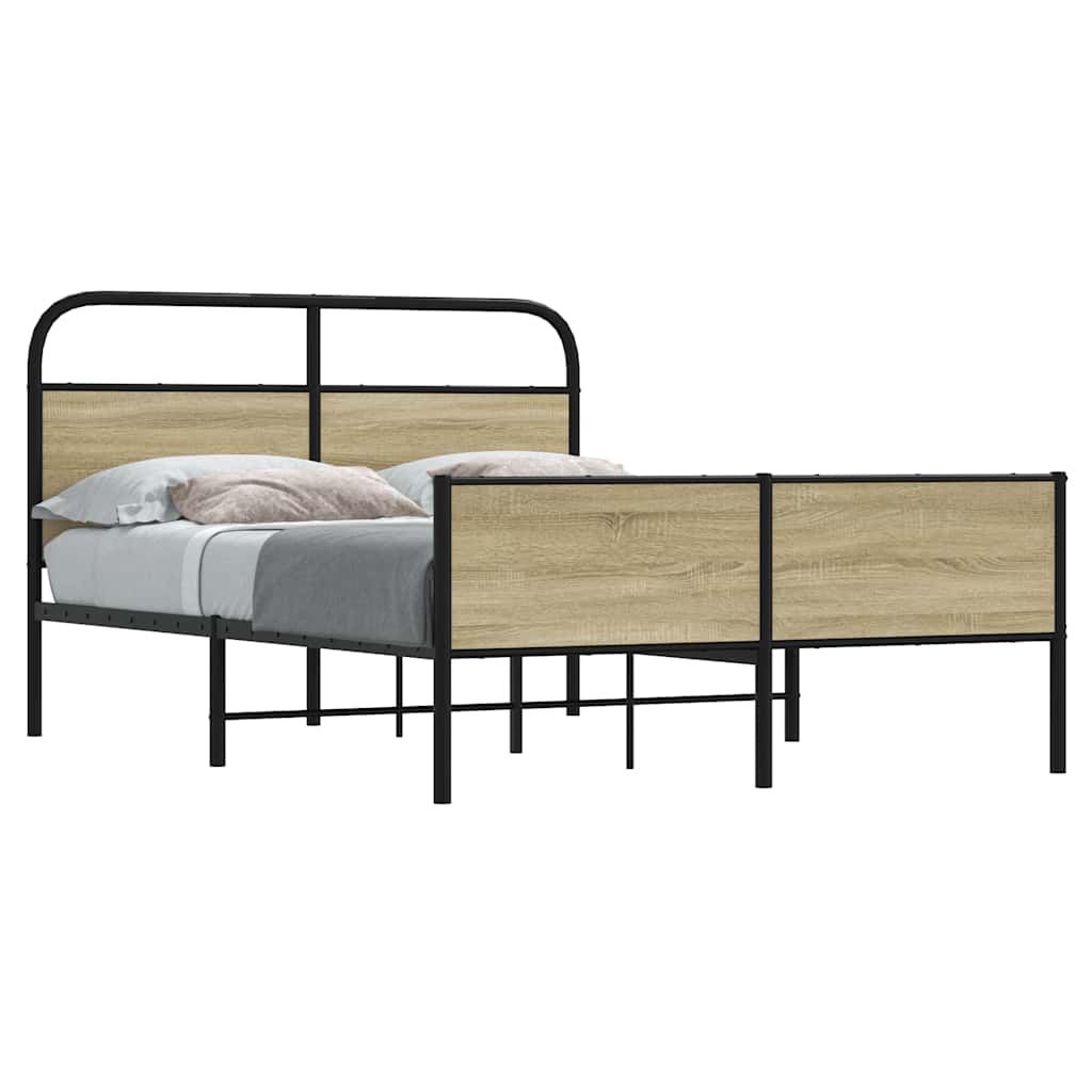 vidaXL Πλαίσιο Κρεβατιού Χωρ. Στρώμα Sonoma Δρυς 120x200εκ. Επ. Ξύλο