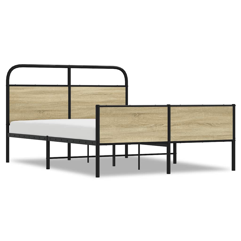 vidaXL Πλαίσιο Κρεβατιού Χωρ. Στρώμα Sonoma Δρυς 140x200εκ. Επ. Ξύλο