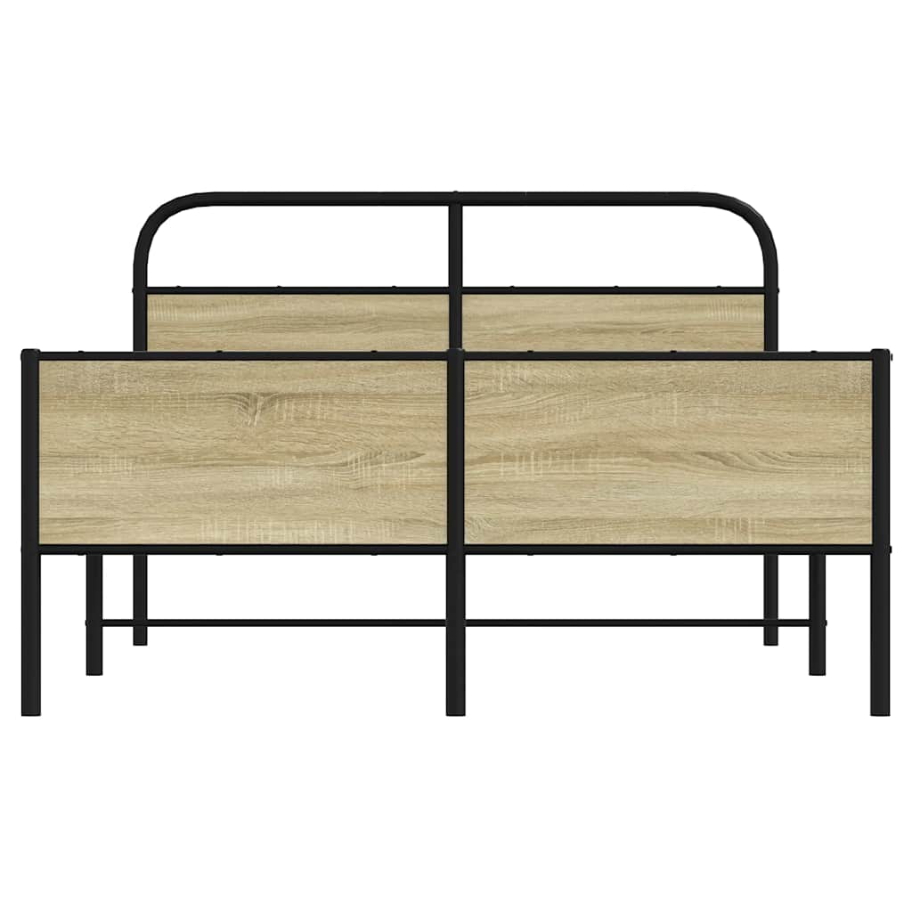 vidaXL Πλαίσιο Κρεβατιού Χωρ. Στρώμα Sonoma Δρυς 140x200εκ. Επ. Ξύλο