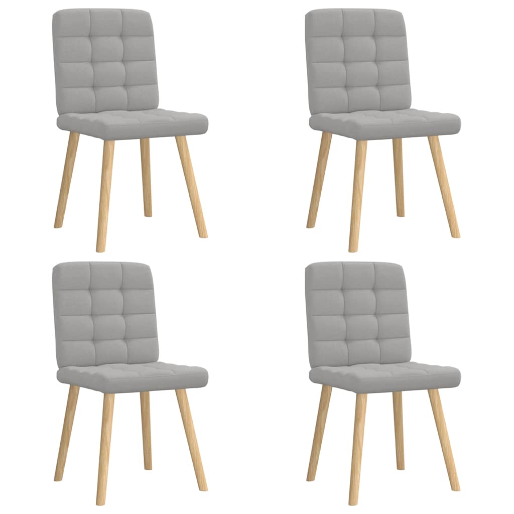 vidaXL Καρέκλες τραπεζαρίας 4 τεμ Cloud Grey Fabric