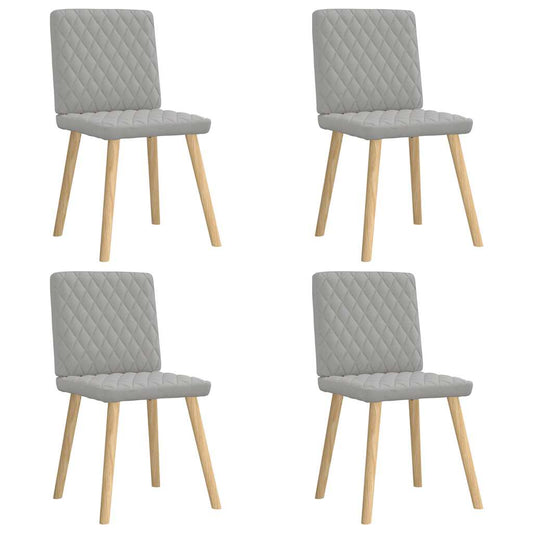 vidaXL Καρέκλες τραπεζαρίας 4 τεμ Cloud Grey Fabric