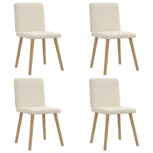 vidaXL Καρέκλες Τραπεζαρίας 4 Τεμ. Λινές