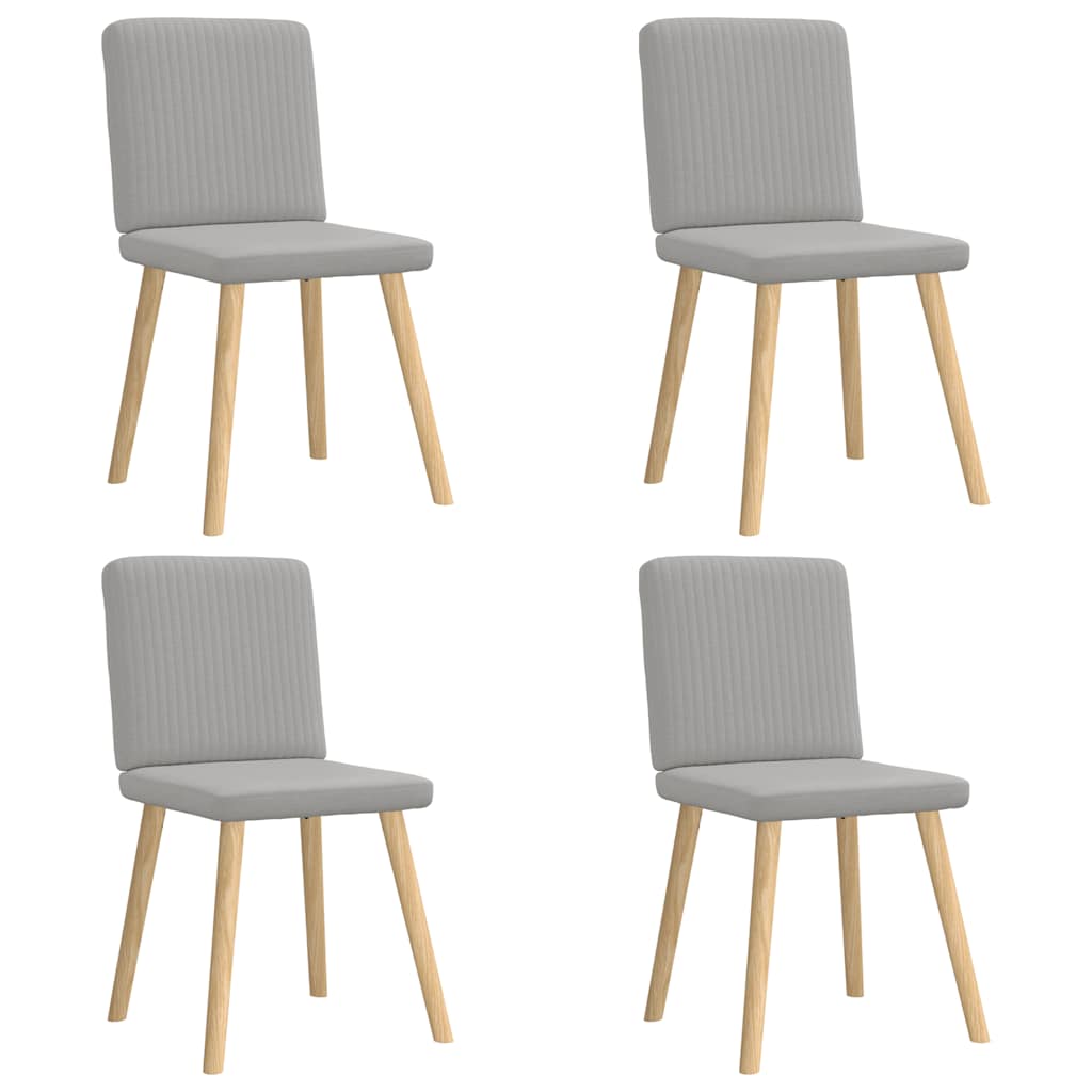 vidaXL Καρέκλες τραπεζαρίας 4 τεμ Cloud Grey Fabric