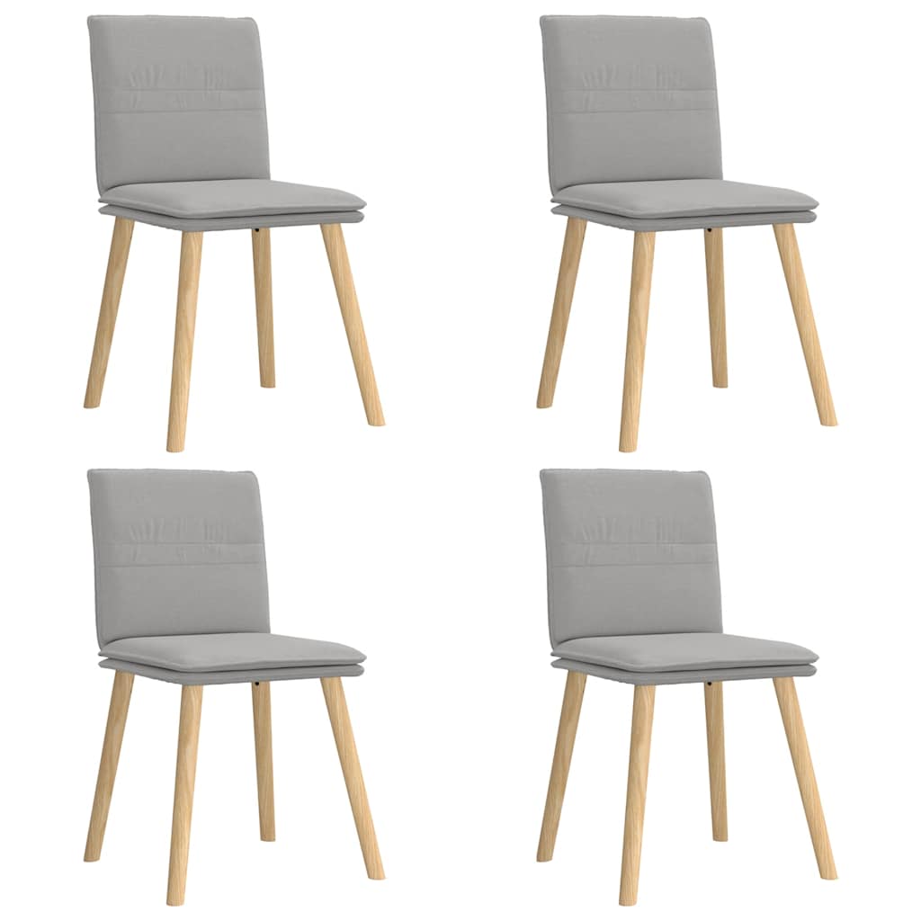 vidaXL Καρέκλες τραπεζαρίας 4 τεμ Cloud Grey Fabric