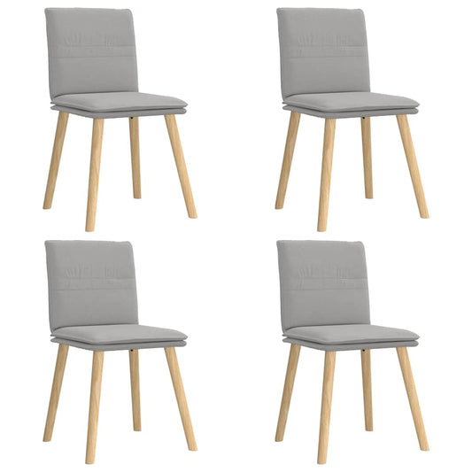 vidaXL Καρέκλες τραπεζαρίας 4 τεμ Cloud Grey Fabric