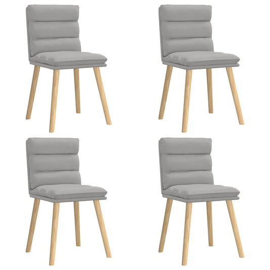 vidaXL Καρέκλες τραπεζαρίας 4 τεμ Cloud Grey Fabric