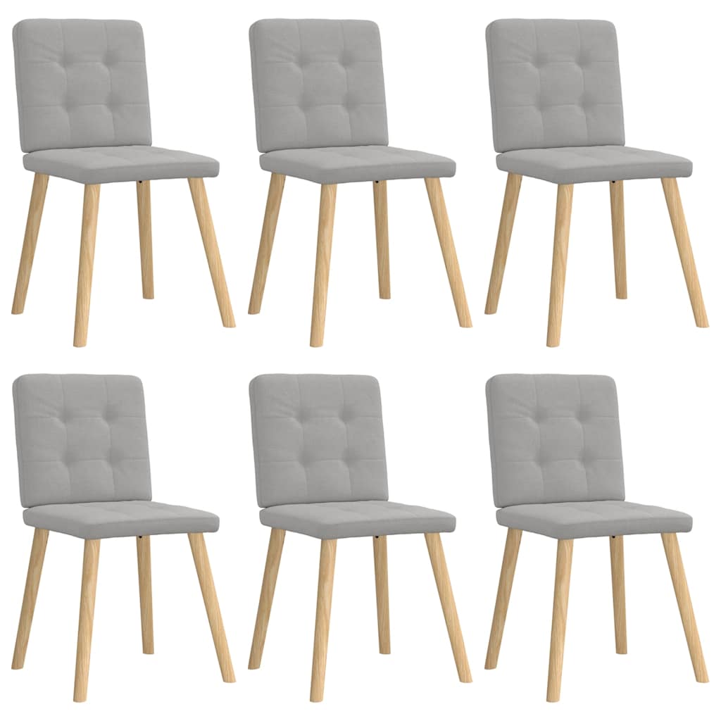 vidaXL Καρέκλες τραπεζαρίας 6 τεμ Cloud Grey Fabric