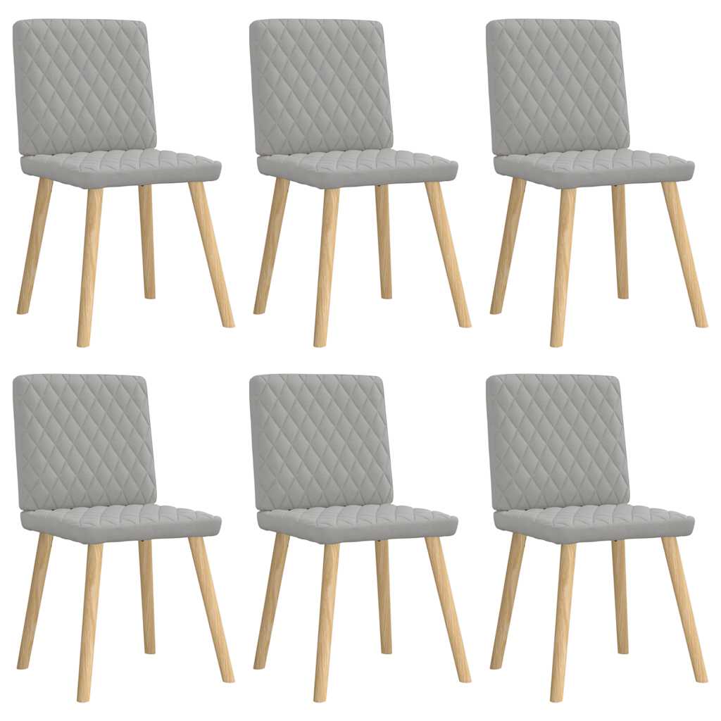 vidaXL Καρέκλες τραπεζαρίας 6 τεμ Cloud Grey Fabric