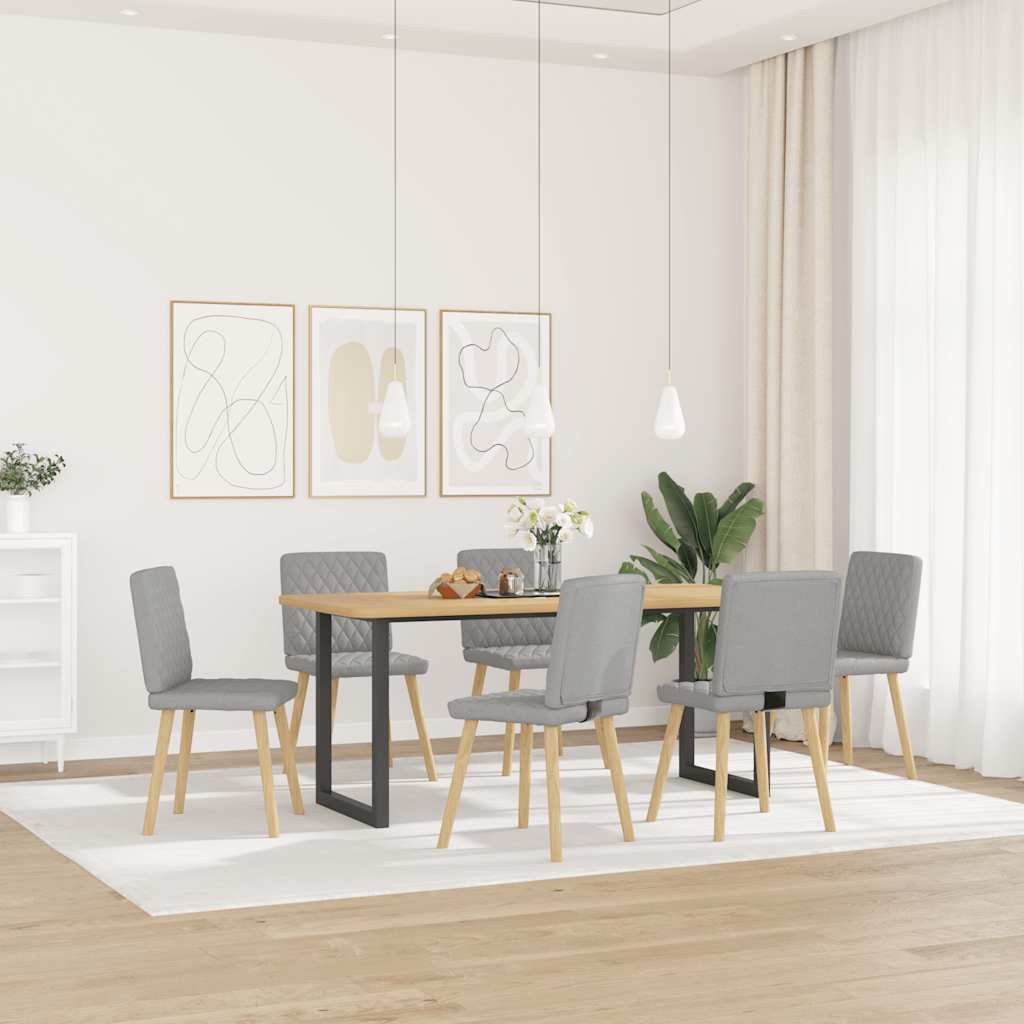 vidaXL Καρέκλες τραπεζαρίας 6 τεμ Cloud Grey Fabric