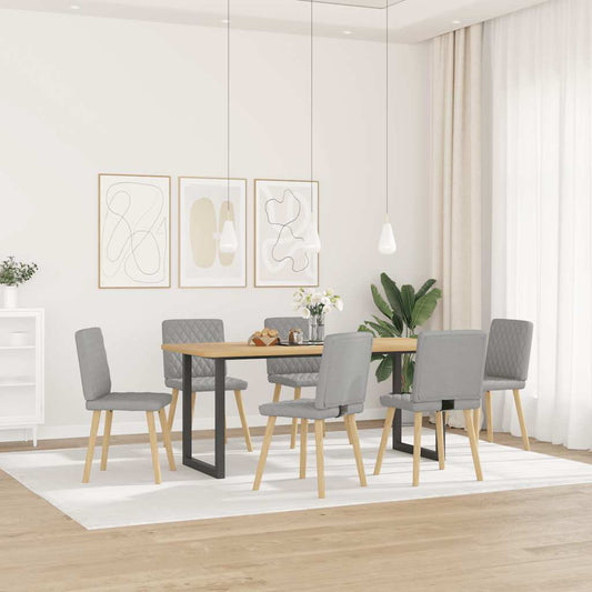 vidaXL Καρέκλες τραπεζαρίας 6 τεμ Cloud Grey Fabric