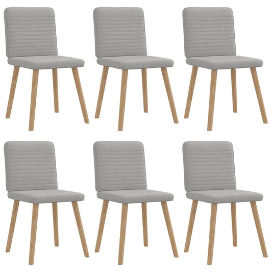 vidaXL Καρέκλες τραπεζαρίας 6 τεμ Cloud Grey Fabric