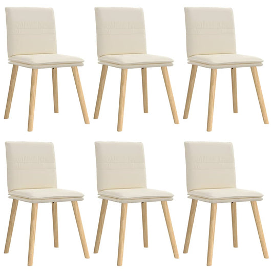 vidaXL Καρέκλες Τραπεζαρίας 6 τεμ. από Λινό Ύφασμα