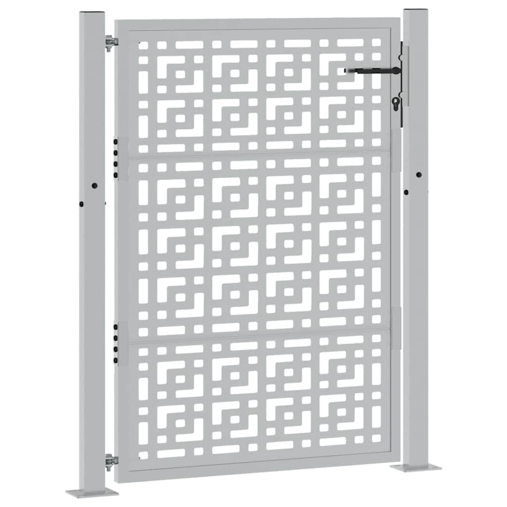 vidaXL Πόρτα Κήπου με Σταυρό 100x125 εκ. από Ατσάλι με Αντοχή στις Καιρικές Συνθήκες