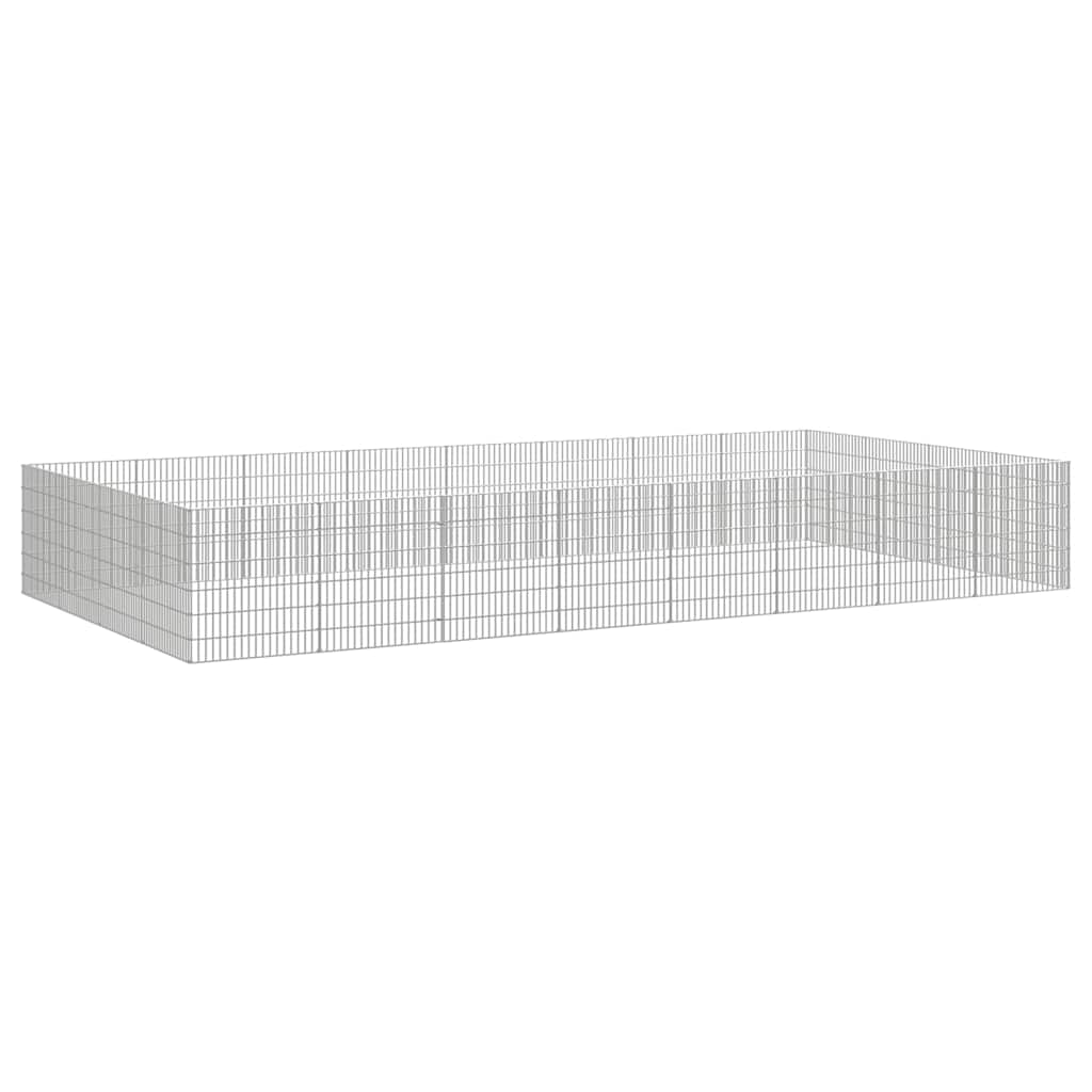 vidaXL Περίφραξη Ζώων Ελεύθερης Βοσκής 24 Πάνελ 54x60 εκ. Γαλβ. Σίδερο