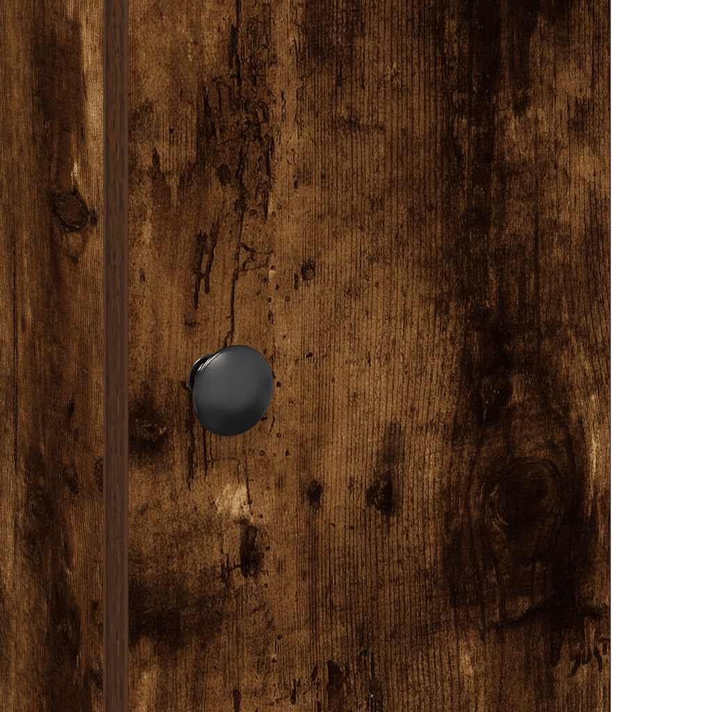 vidaXL Ντουλάπι μπάνιου με θήκη για ρολά Καπνιστή Δρυς 20,5x22x72 εκ.