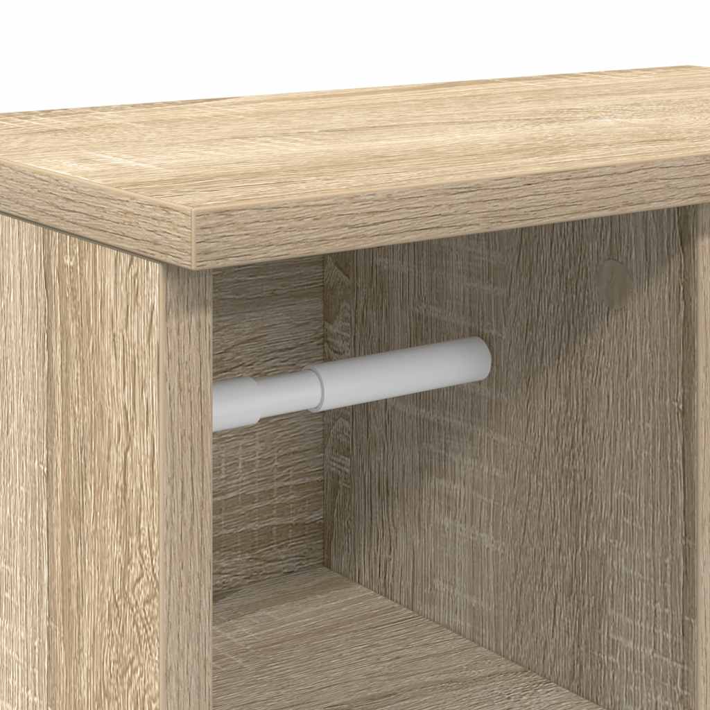 vidaXL Ντουλάπι μπάνιου με θήκη για ρολά Δρυς sonoma 39x22x90 cm