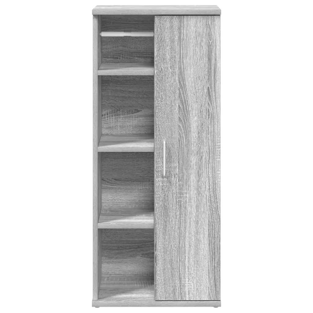 vidaXL Ντουλάπι μπάνιου με θήκη για ρολό Γκρι Sonoma 39x22x90 εκ.