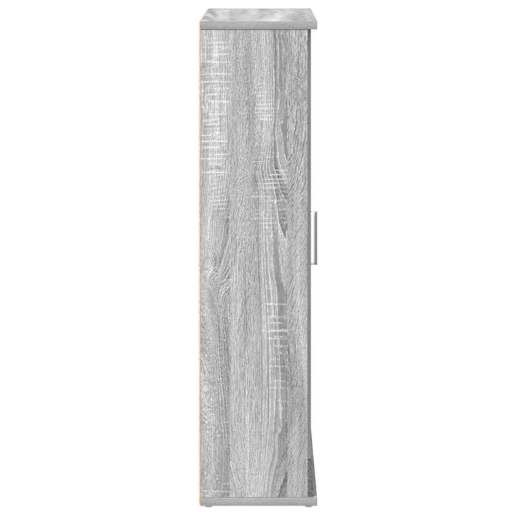 vidaXL Ντουλάπι μπάνιου με θήκη για ρολό Γκρι Sonoma 39x22x90 εκ.